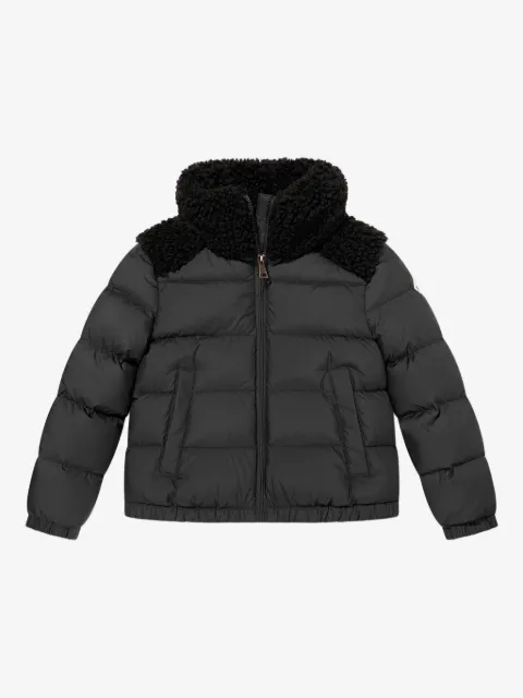 Moncler Enfant Vard gewatteerd jack met teddykraag