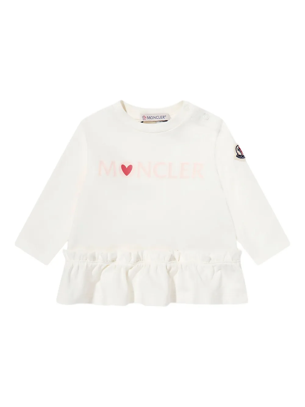 Moncler Enfant ruffled heart-print trouser set Roze