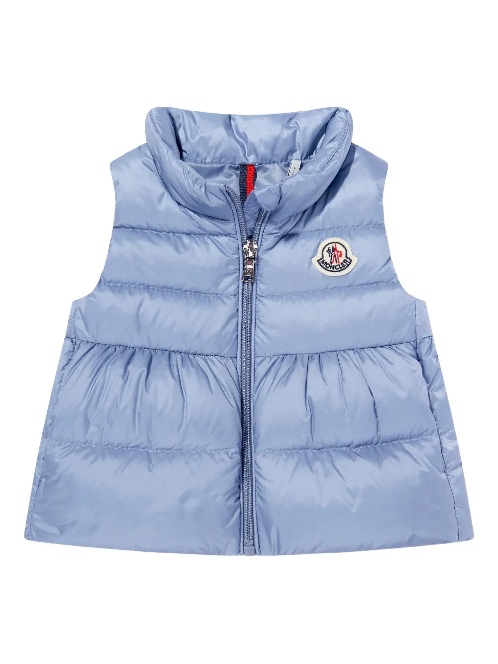 Moncler Enfant quilted logo-patch gilet Blauw