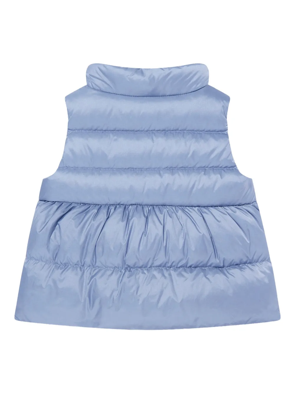Moncler Enfant quilted logo-patch gilet Blauw