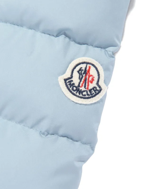 Moncler Enfant Kesimur Teddy-Trimmed Hooded Coat | Blue | FARFETCH
