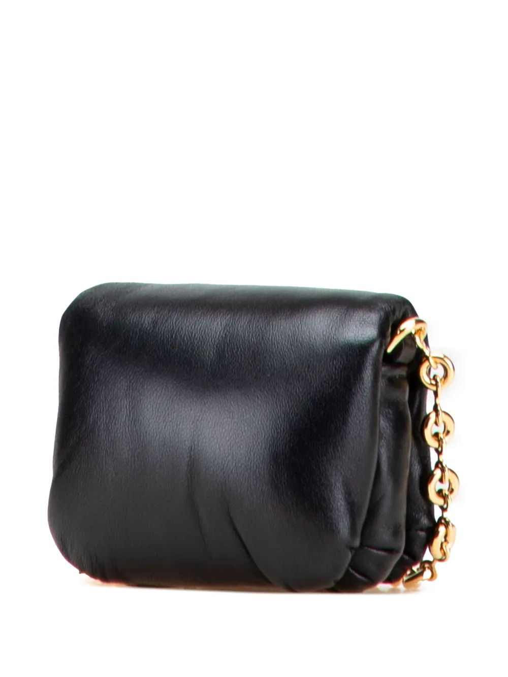 Pre-owned Loewe 2000-2025 Shiny Lambskin Goya Puffer Case Crossbody Bag In Black