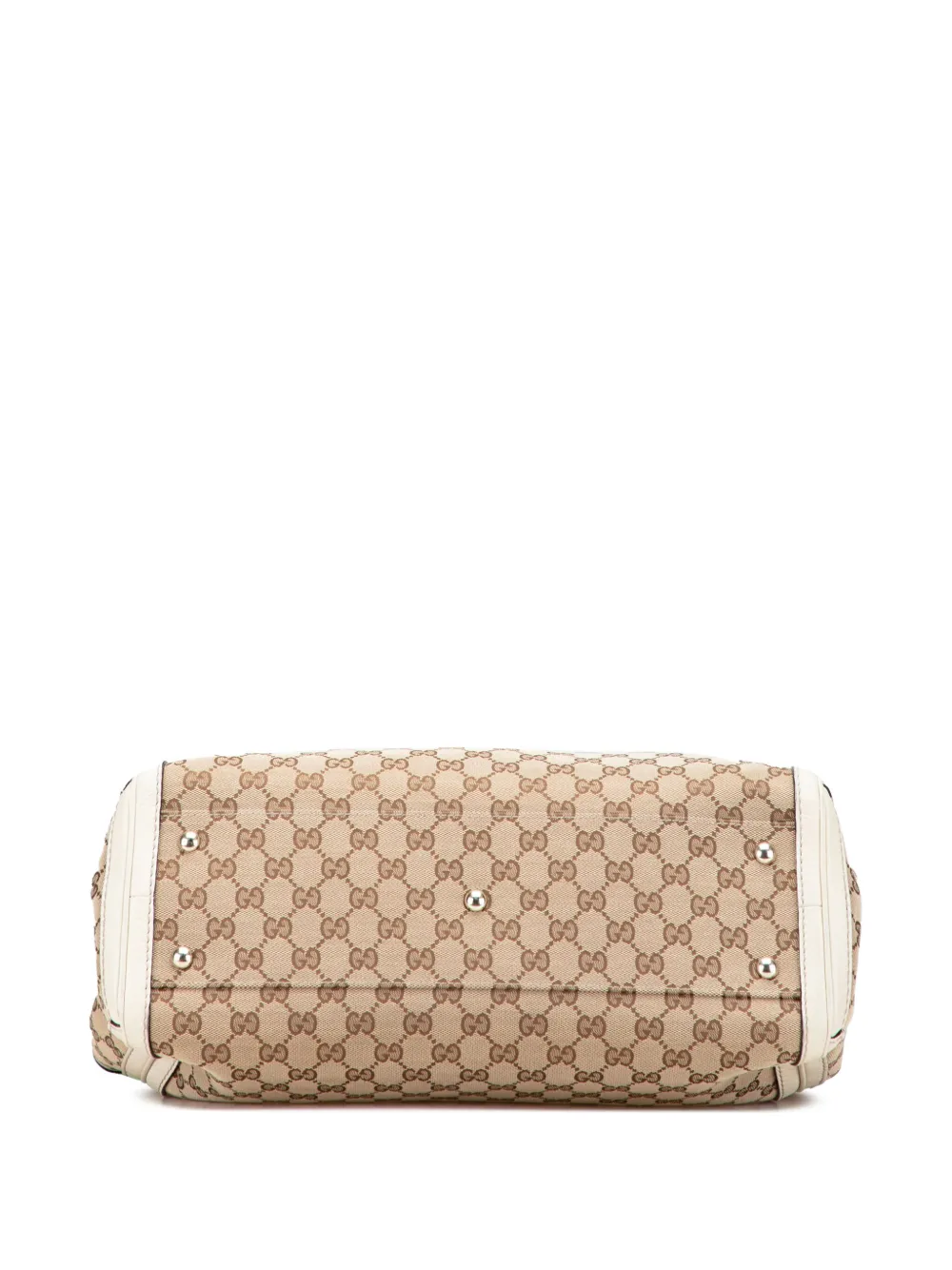 Pre-owned Gucci 2000-2015 Medium Gg Canvas Bella Tote Bag In Brown