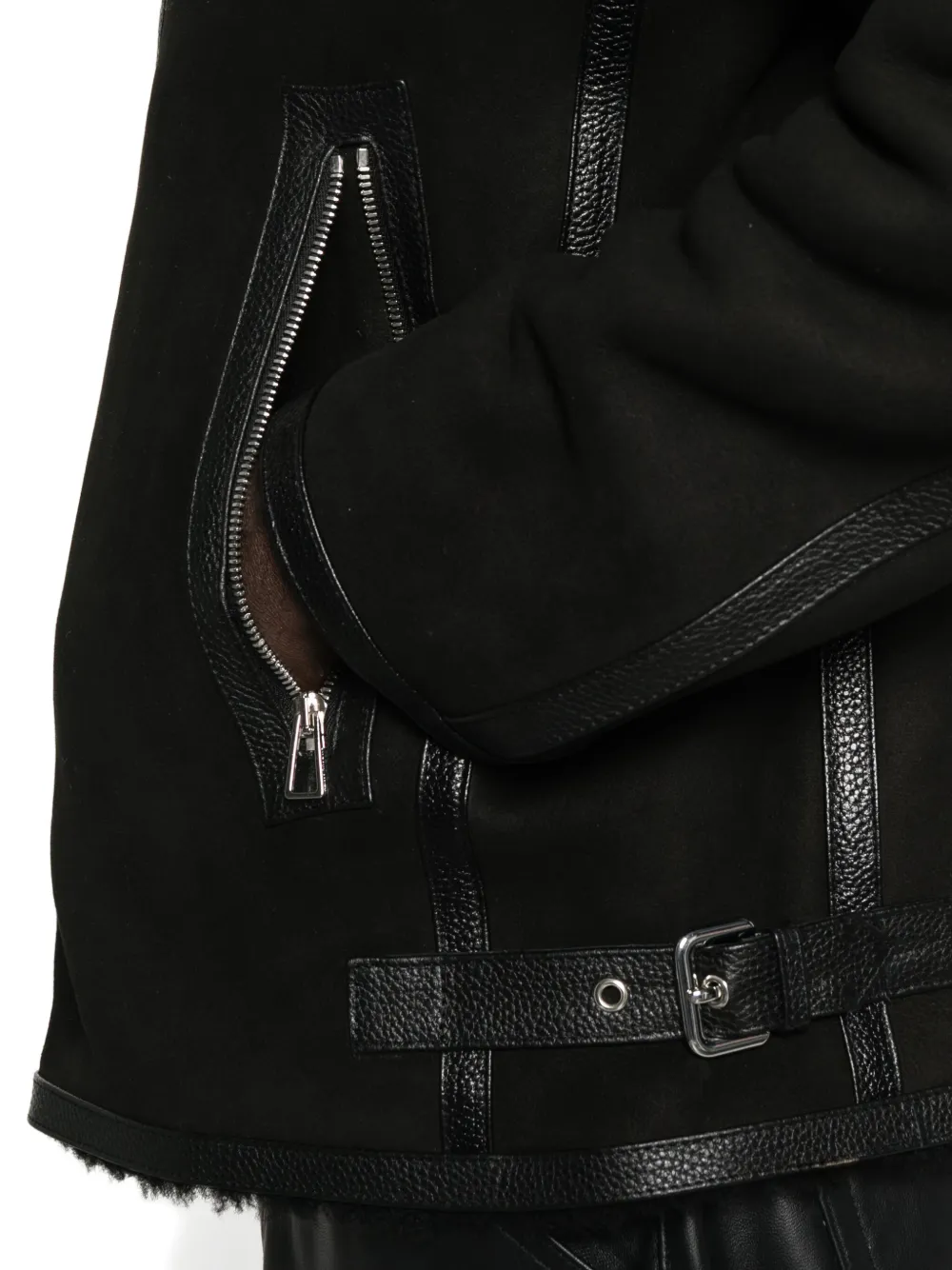 Paul Smith Leren jas Black