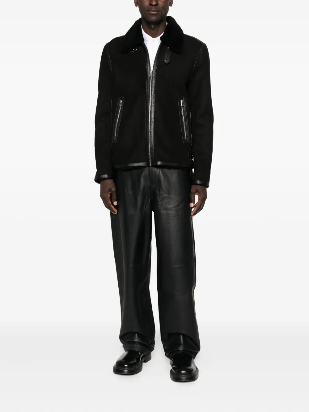 Paul Smith Leren jas - Black