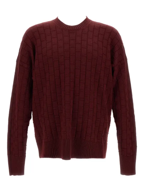 Plan C ribbed checked sweater