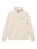 Les Deux half-zip logo sweatshirt - Neutrals