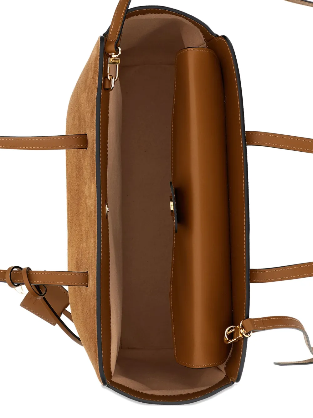 Hidesins Suede Shoulder Bag In Brown