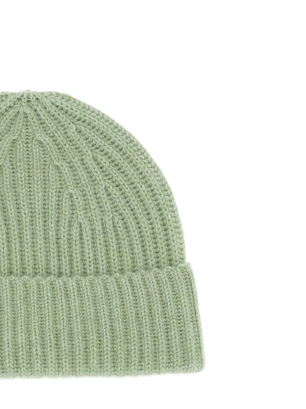 Lisa Yang ribbed wool beanie Groen