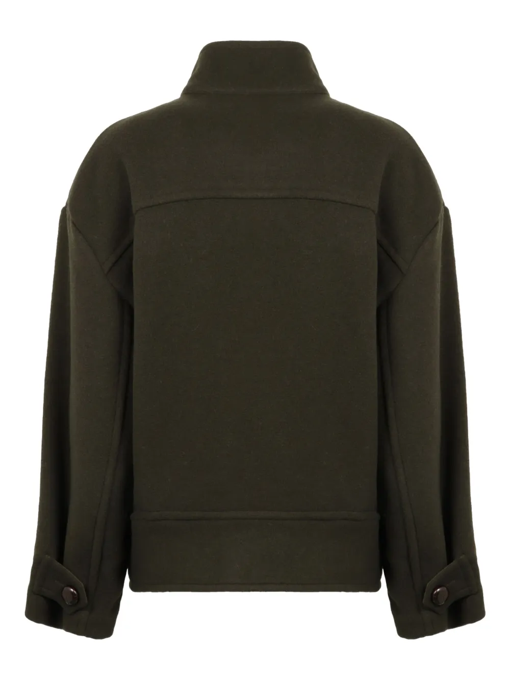ISABEL MARANT high-neck button-fastening jacket Groen