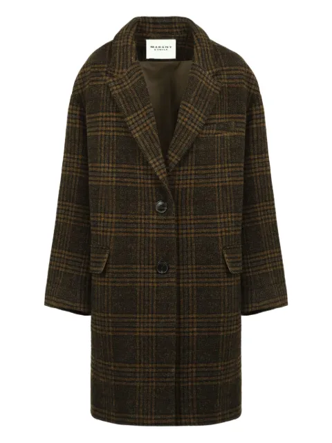 ISABEL MARANT check single-breasted wool coat