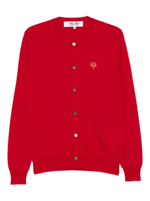 Comme Des Garçons Play heart-emblem rhinestone-embellishment cardigan