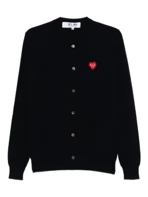 Comme Des Garçons Play ハートロゴ カーディガン | ブラック