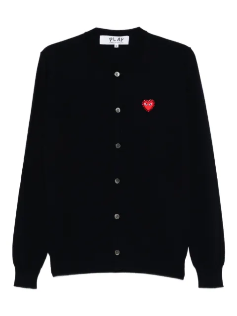 Comme Des Garçons Play heart-emblem rhinestone-embellishment cardigan