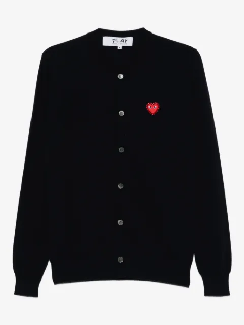 Comme Des Garçons Play heart-emblem rhinestone-embellishment cardigan
