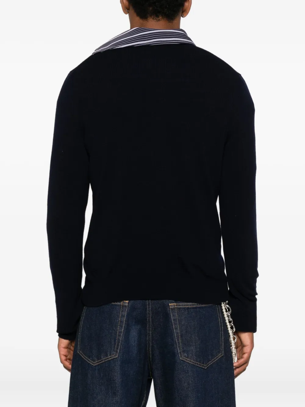 Comme Des Garçons Play Kabelgebreid vest Blauw