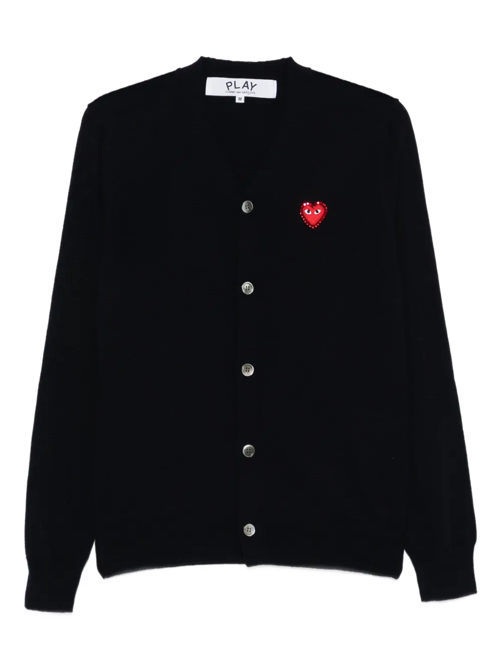 Comme Des Garçons Play logo-patch cardigan | Blue | Image 1