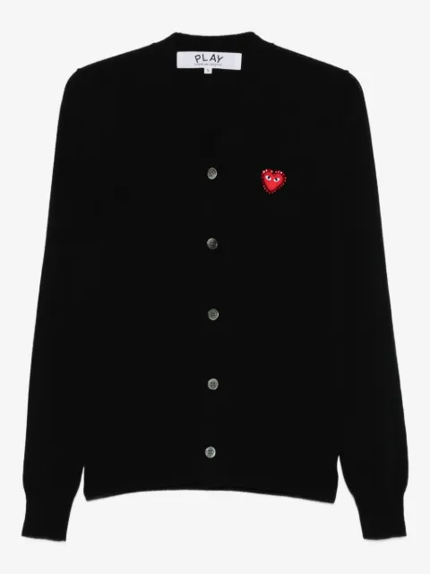 Comme Des Garçons Play heart-emblem rhinestone-embellishment cardigan