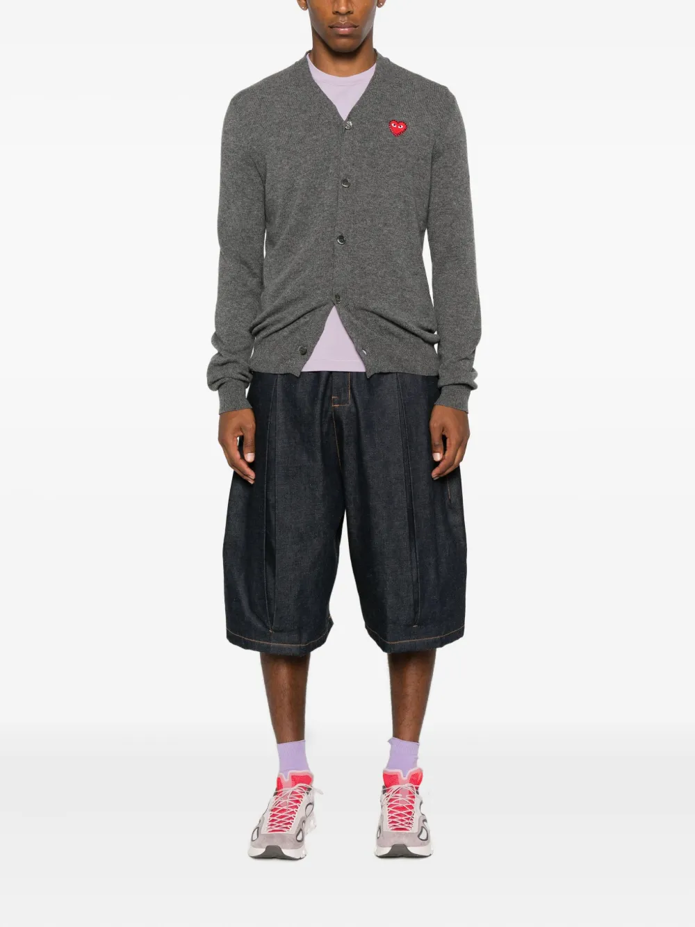 Comme Des Garçons Play logo heart-emblem V-neck cardigan | Cardigans | Image 2