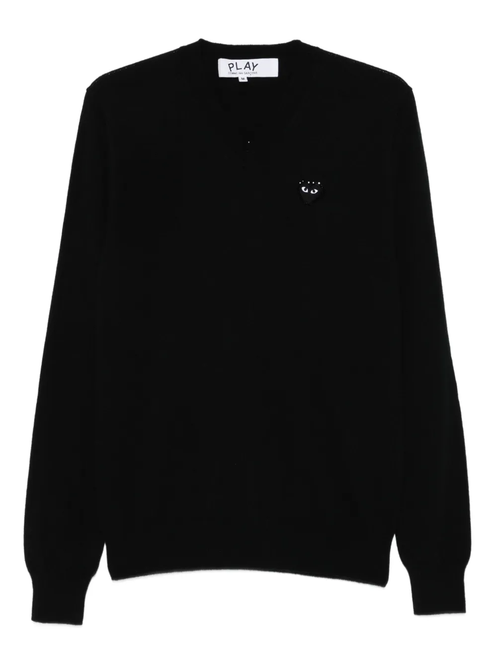 Comme Des Garçons Play Logo-patch Sweater In Black