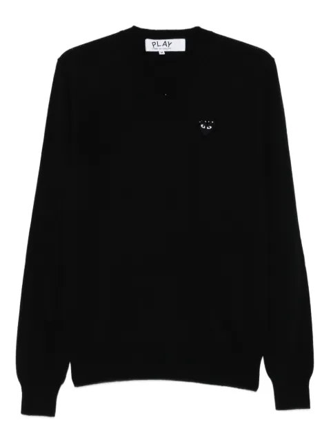 Comme Des Garçons Play suéter con parche del logo