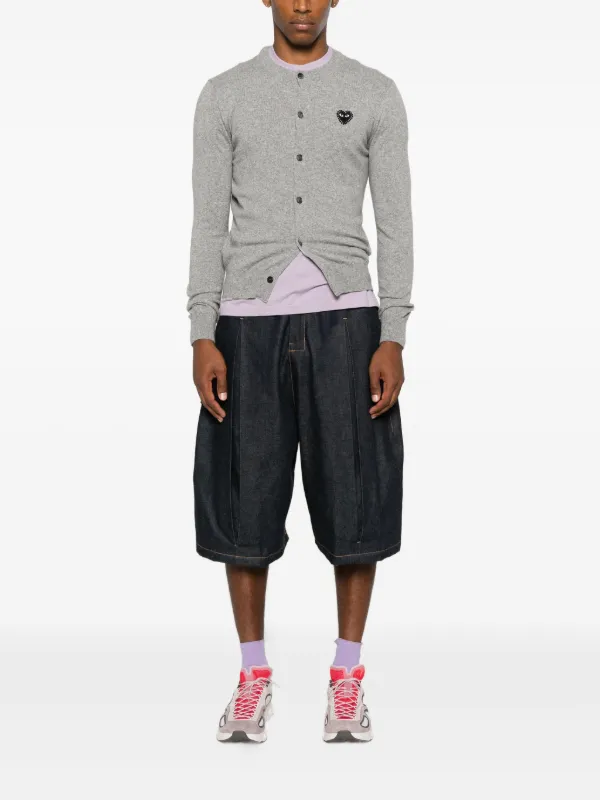 Comme Des Garçons Play ロゴパッチ カーディガン | グレー | FARFETCH JP