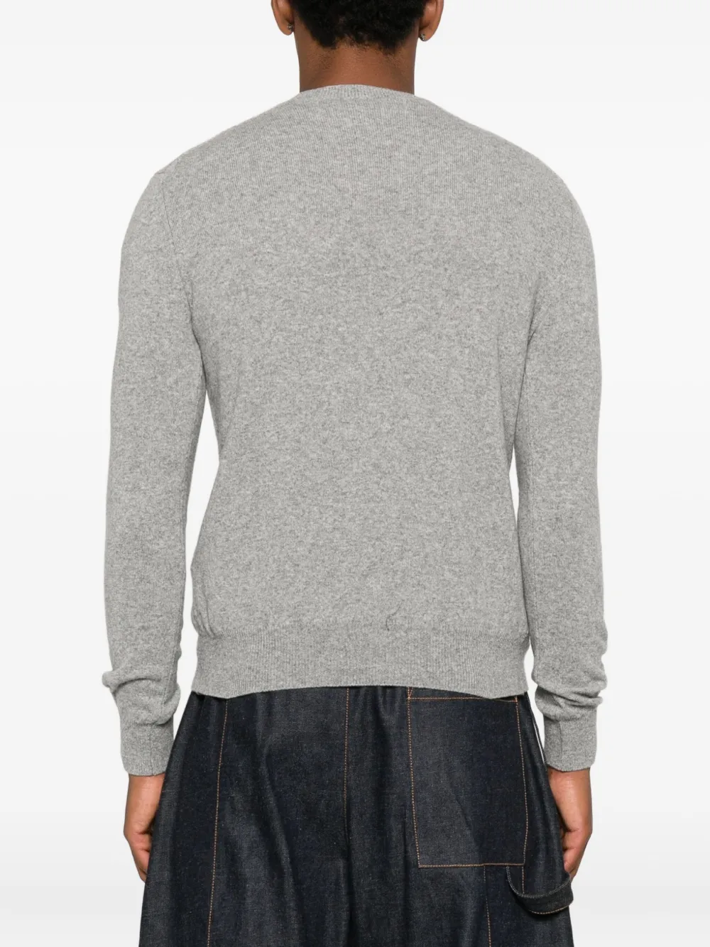 Comme Des Garçons Play Kabelgebreid vest Grijs