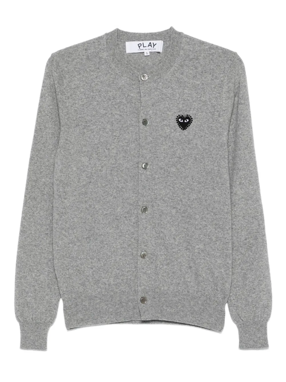 Comme Des Garçons Play logo-patch cardigan | Grey | Image 1