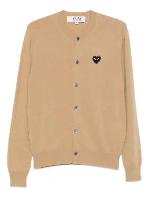 Comme Des Garçons Play ハートパッチ カーディガン | ニュートラル