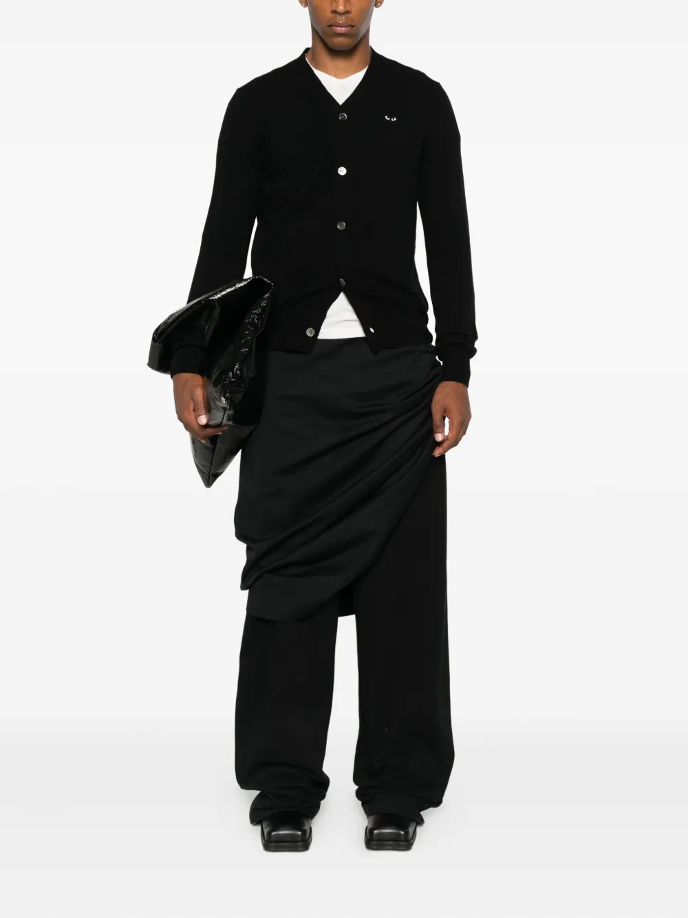 Comme Des Garçons Play heart-emblem rhinestone-embellishment cardigan | Cardigans | Image 2