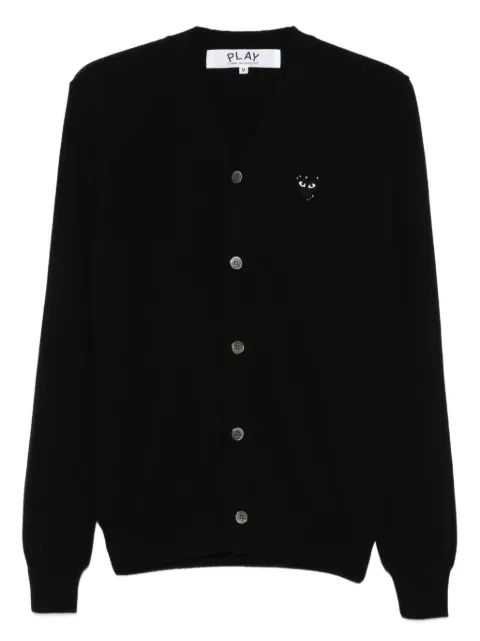 Comme Des Garçons Play heart-emblem rhinestone-embellishment cardigan