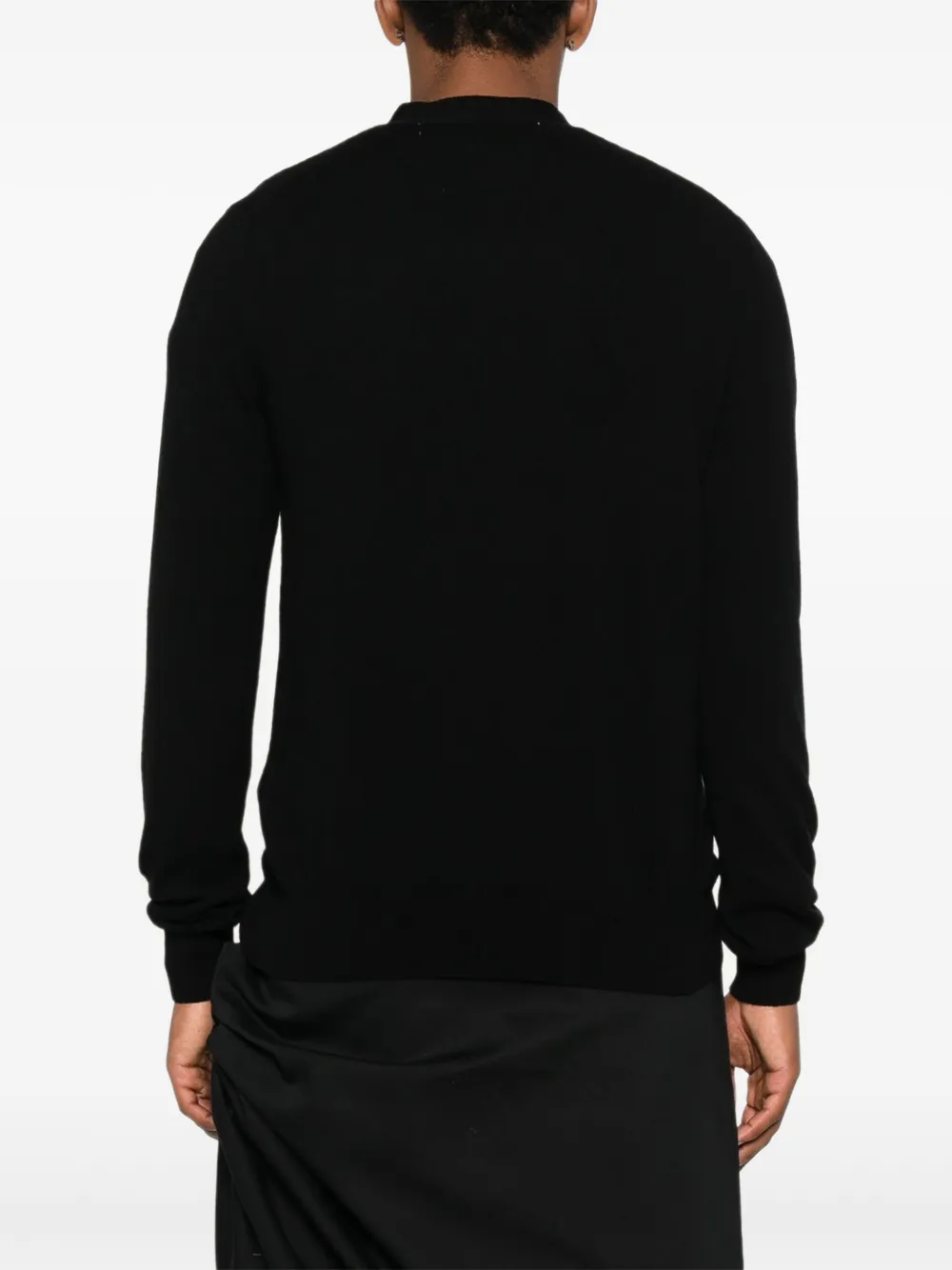 Comme Des Garçons Play Heart-emblem Rhinestone-embellishment Cardigan In Black