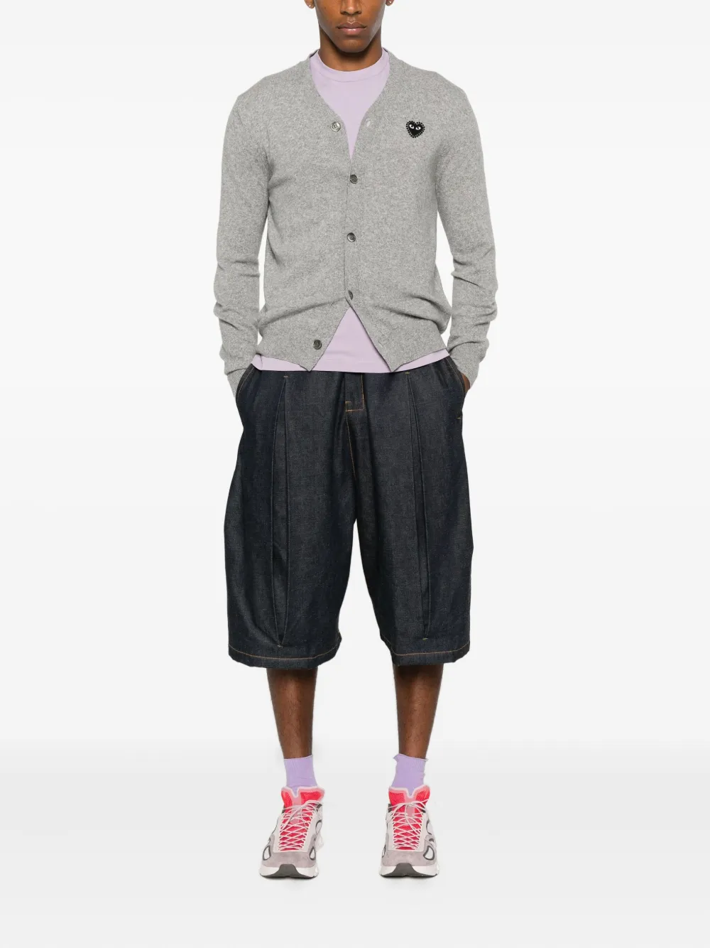 Comme Des Garçons Play heart-emblem rhinestone-embellishment cardigan | Cardigans | Image 2