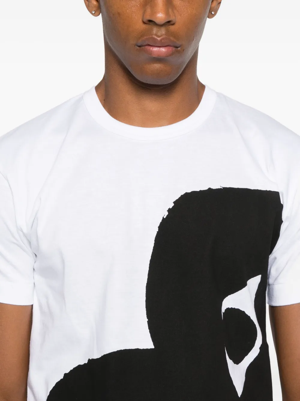Comme Des Garçons Play Heart-eye T-shirt In White