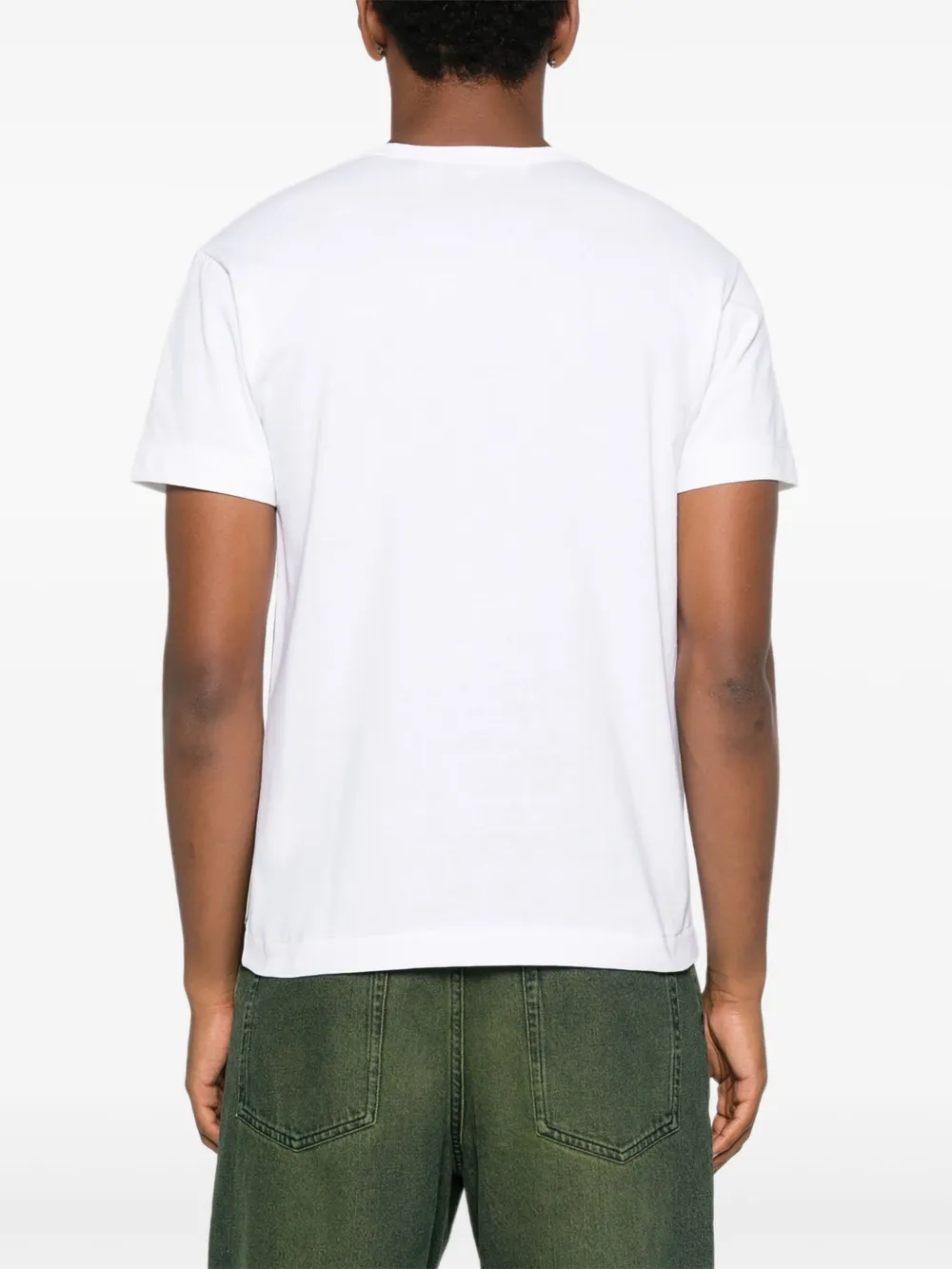 Comme Des Garçons Play Heart-eye T-shirt In White