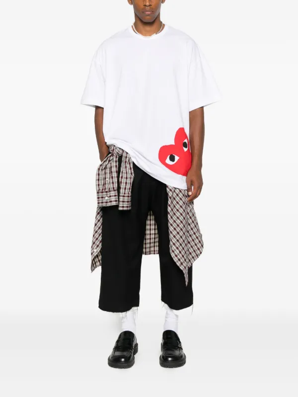 Comme Des Garçons Play ハート ロゴ Tシャツ | ホワイト | FARFETCH JP