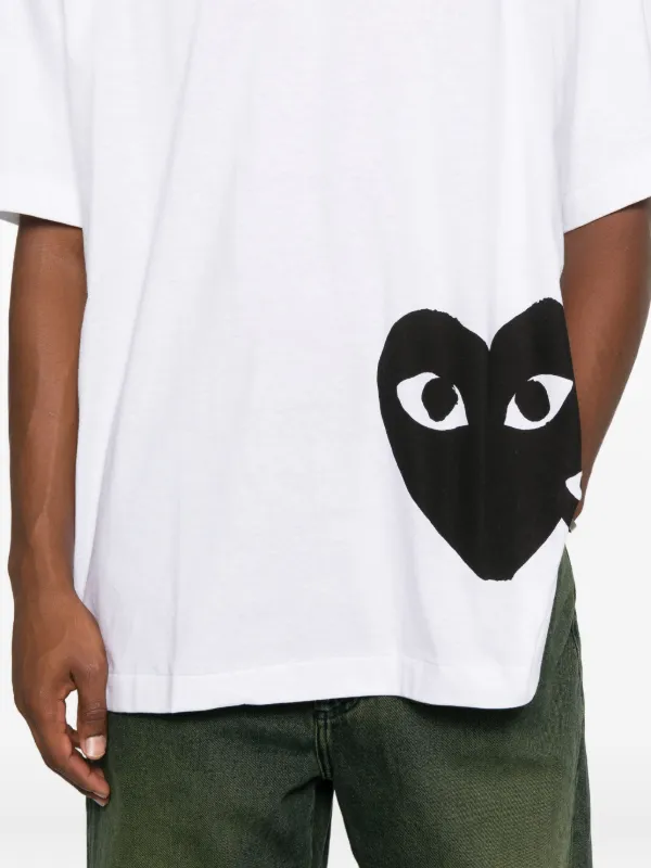 Comme Des Garçons Play ハート ロゴ Tシャツ | ホワイト | FARFETCH JP
