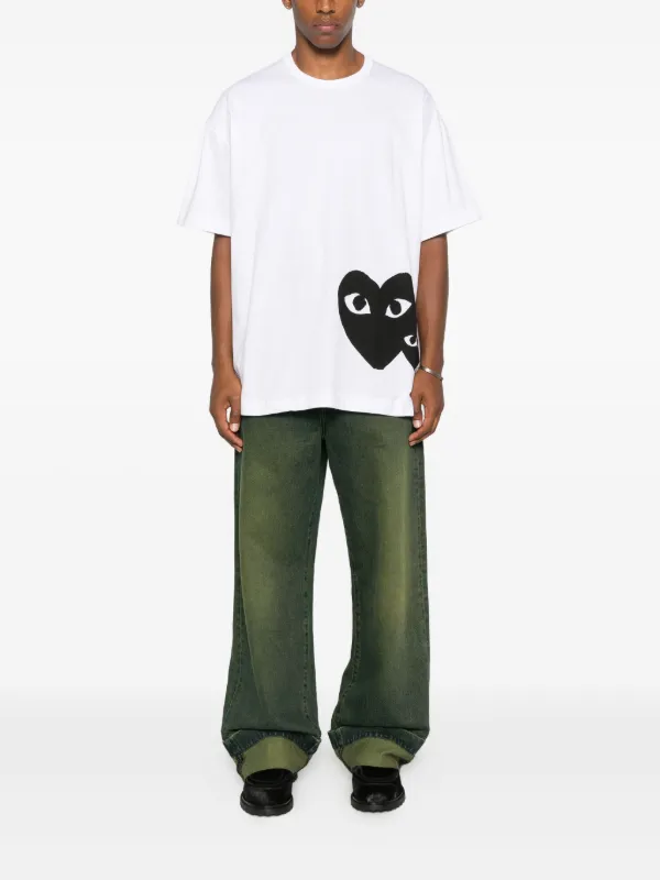 Comme Des Garçons Play ハート ロゴ Tシャツ | ホワイト | FARFETCH JP