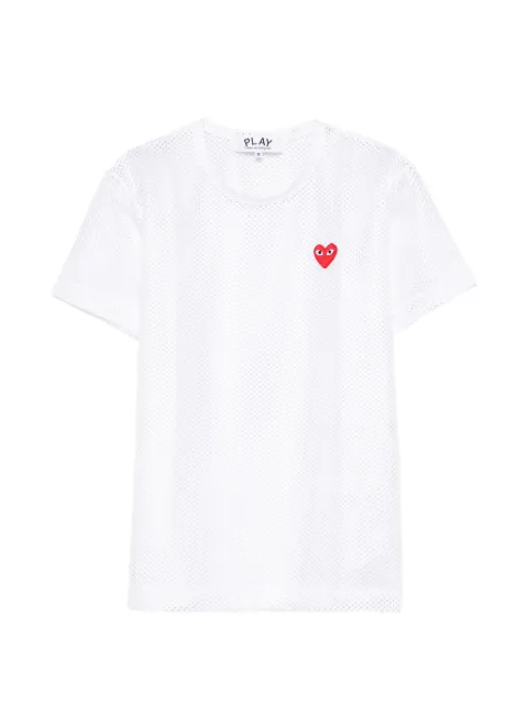 Comme Des Garçons Play mesh logo-patch T-shirt