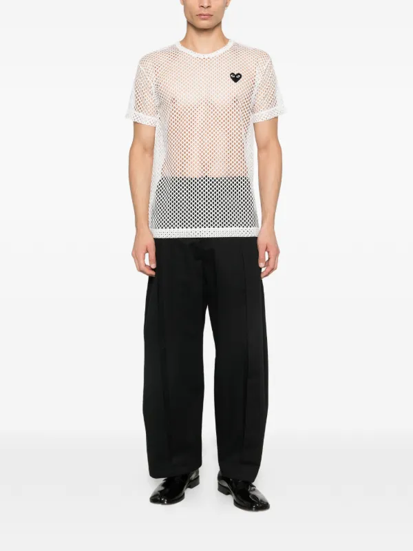 Comme Des Garçons Play メッシュ Tシャツ | ホワイト | FARFETCH JP