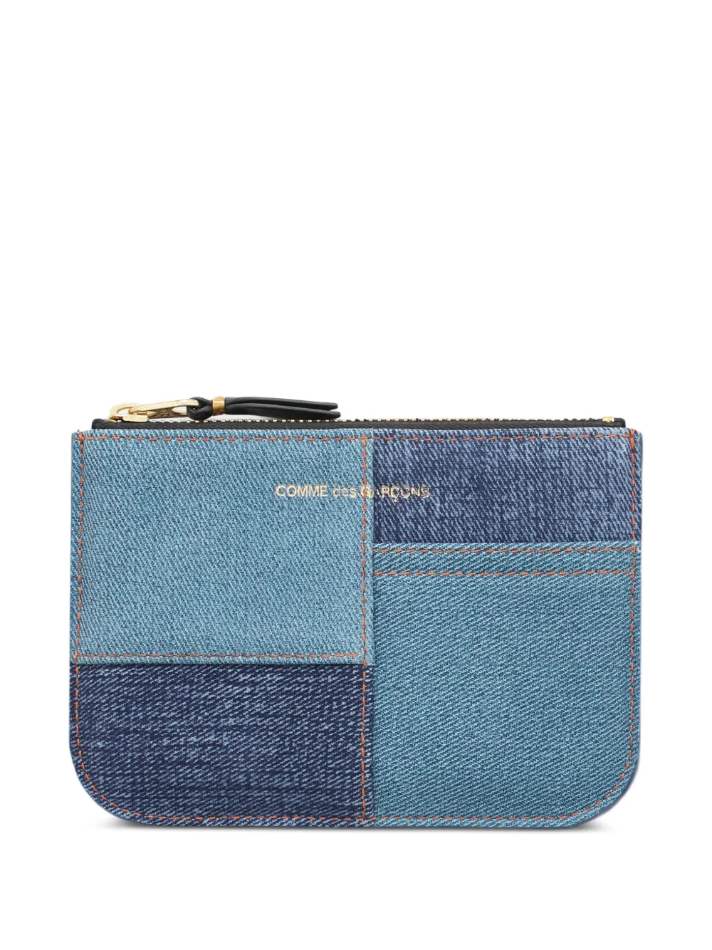 Comme Des Garçons Wallet denim-print wallet - Blu