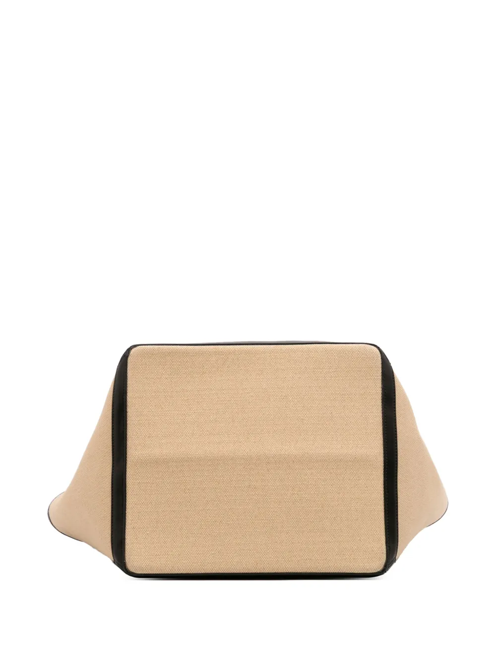 Pre-owned Celine 2021 Large Canvas Vertical Square Cabas Tote Bag In Brown