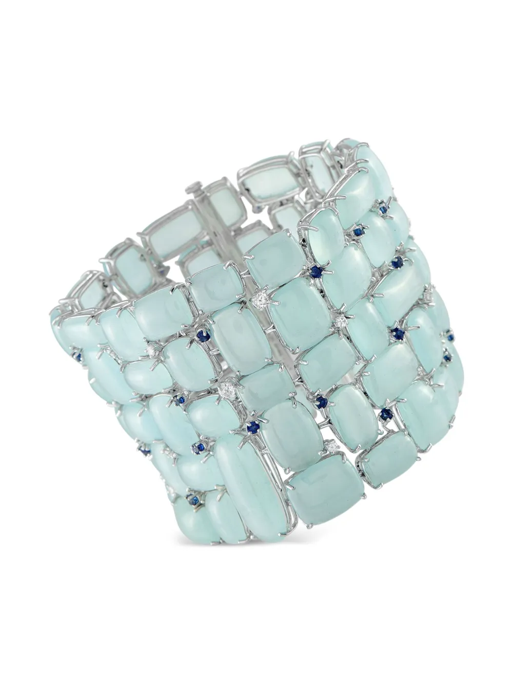 SOFIA 18K white gold Sophia multi-stone bracelet - グレー SOFIA 18K white gold Sophia multi-stone bracelet - グレー