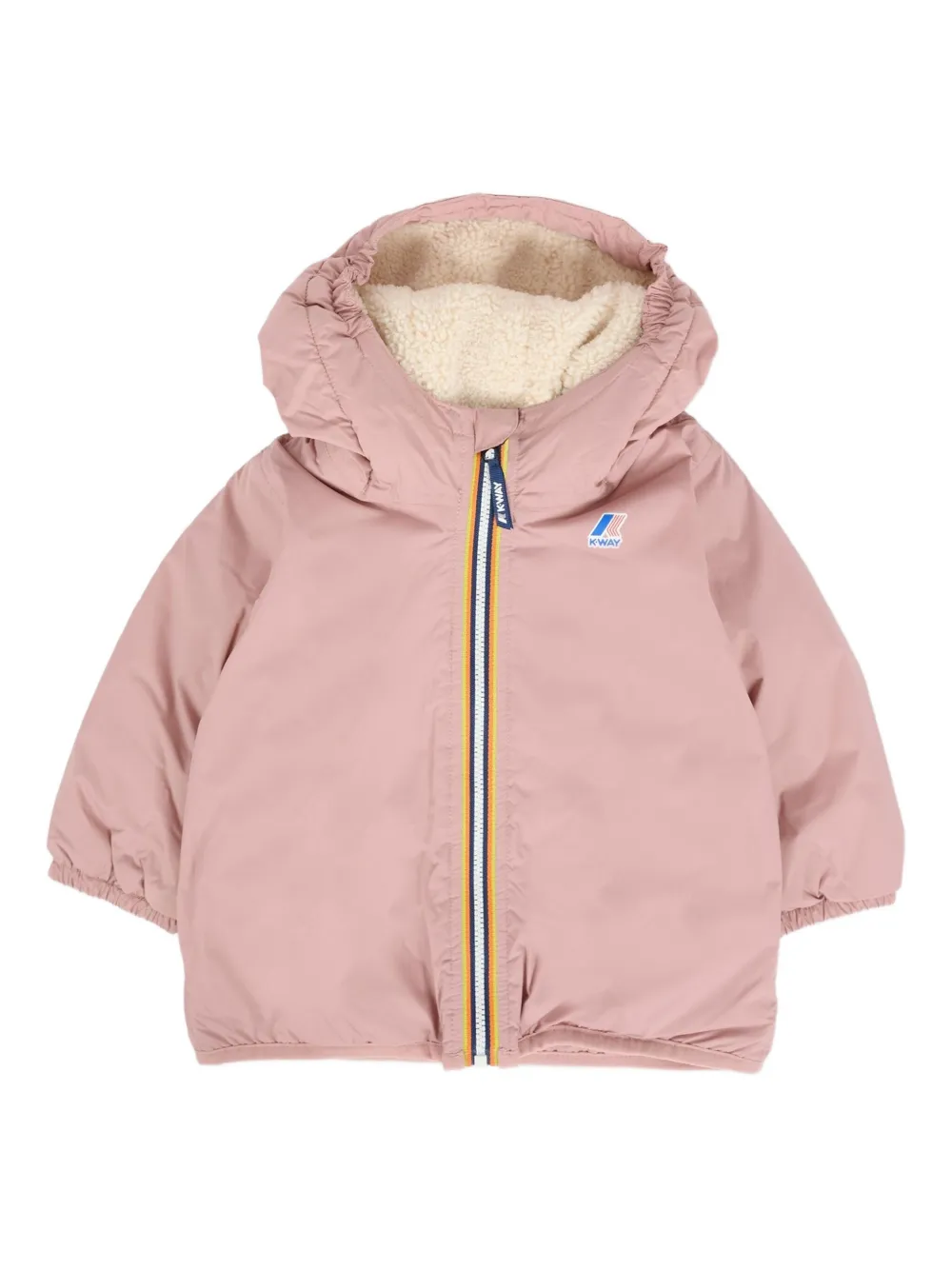 K Way Kids hooded padded jacket Roze