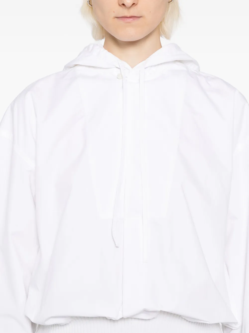 Jacquemus Haut trapeze hoodie Wit