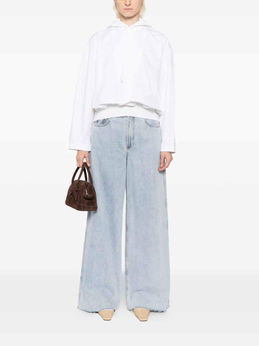 Jacquemus Haut trapeze hoodie - Wit