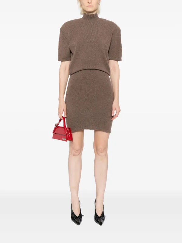 Jacquemus Robe Maille Castagna Dress | Brown | FARFETCH JO Jacquemus Robe Maille Castagna Dress | Brown | FARFETCH JO