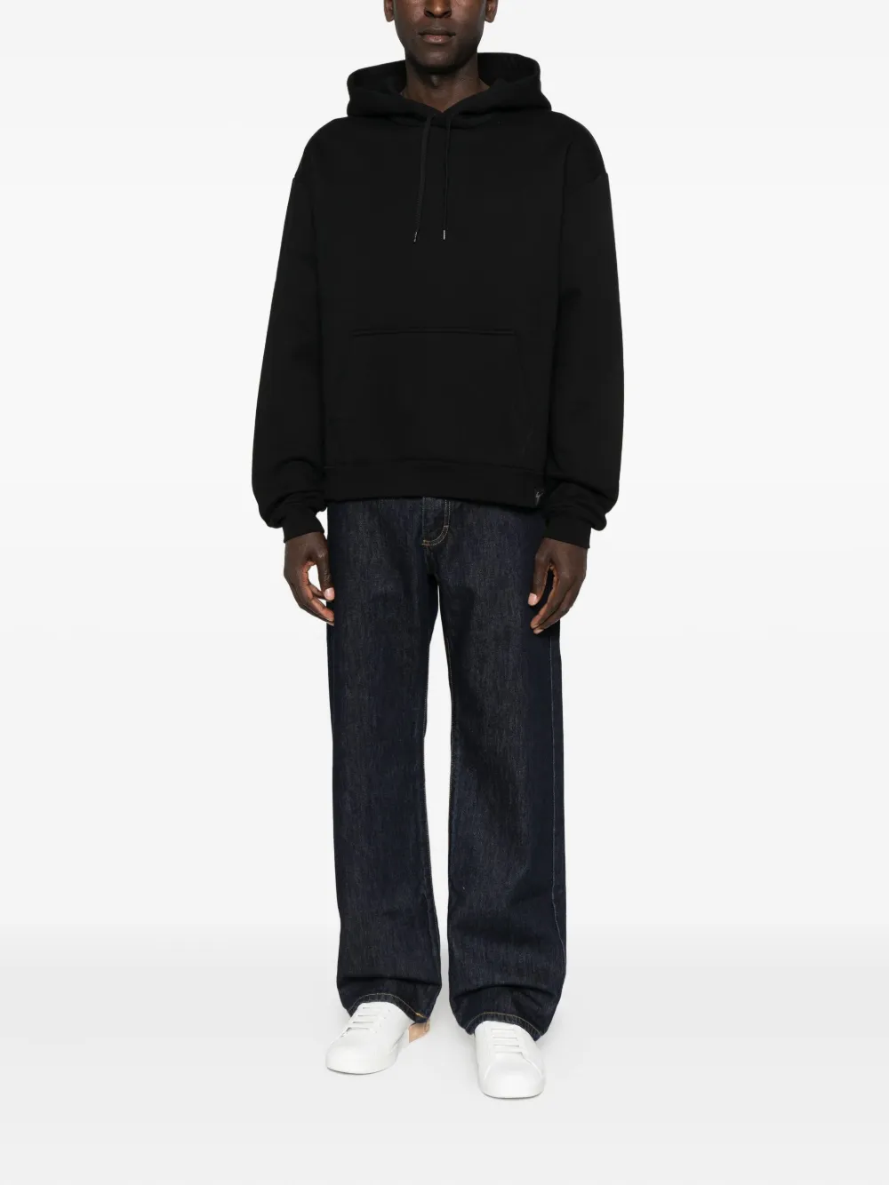 Giuseppe Zanotti Drawstring Long-sleeve Hoodie In Black