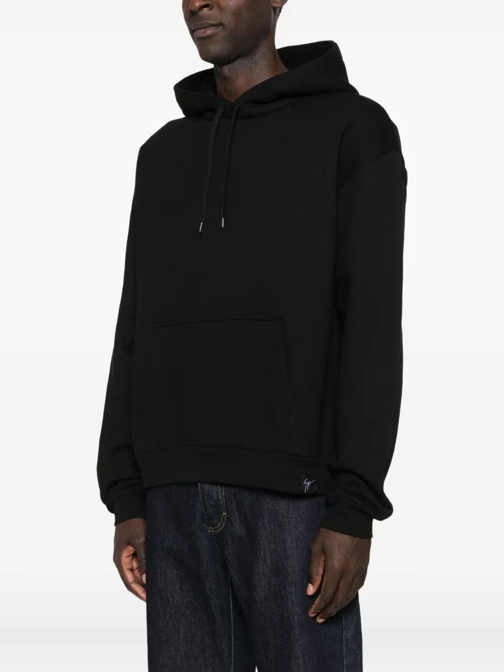 Giuseppe Zanotti Drawstring Long-sleeve Hoodie In Black