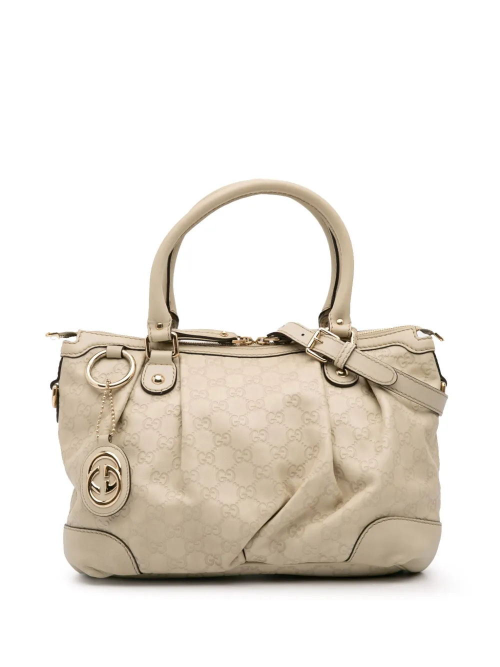 Gucci Pre-Owned 2016-2025 グッチシマ スーキー サッチェルバッグ - ホワイト Gucci Pre-Owned 2016-2025 グッチシマ スーキー サッチェルバッグ - ホワイト